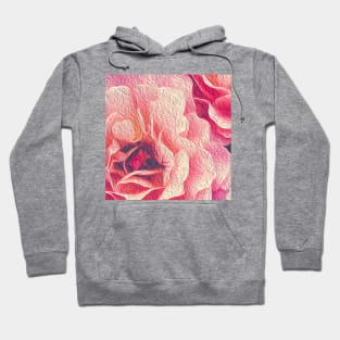 Pink Peony Flowers Light Hoodie